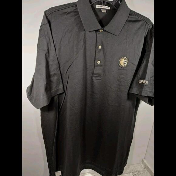 Peter Millar Golf Polo Men's Size Large Blue Shirt Lake Merced GC Embroidered - Picture 2 of 6